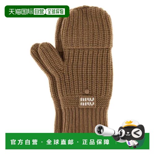 1h可退 香港直邮MIU MIU 女士手套 5GG2662F8SF0040 AW2026 驼色