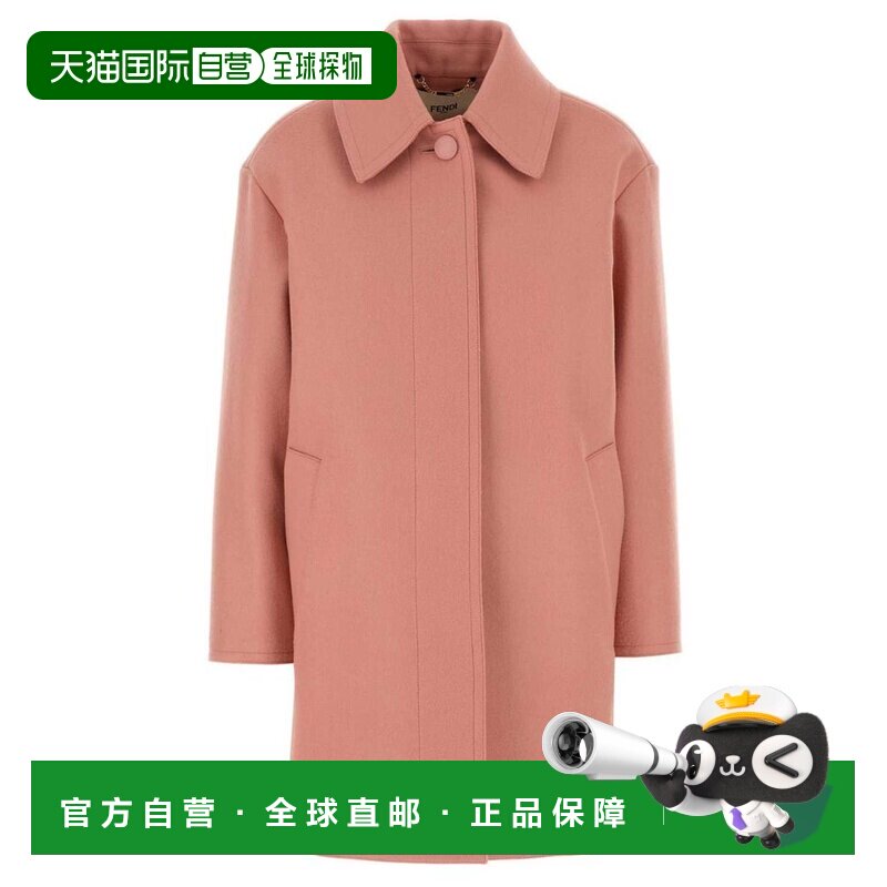 1h可退 香港直邮Fendi 芬迪 女士 单排扣长袖中长外套 FJ7670AJ0K