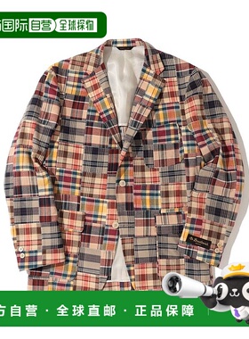 日本直邮SHIPS Southwick CAMBRIDGE 补丁拼接马德拉斯格纹3B夹克