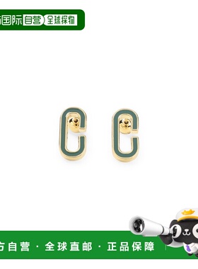 1h可退 香港直邮Casablanca 男士 C 珐琅链环耳钉 AAW25JW31901GR