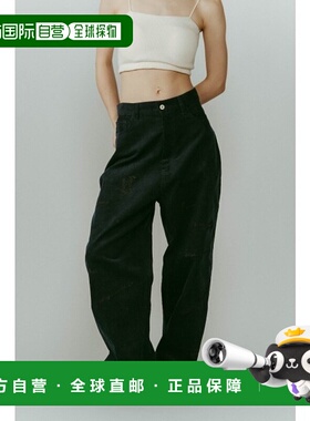 1h可退 日本直邮Knuth Marf 女装 全棉刺绣灯芯绒裤 直筒微宽松 4