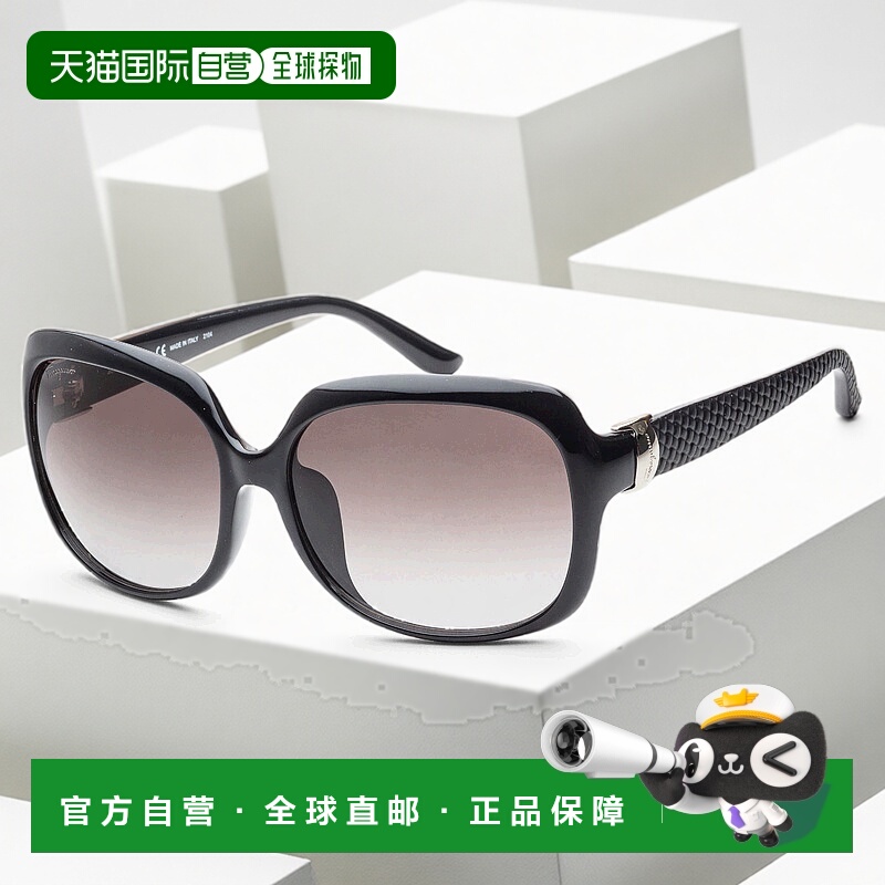 自营 Ferragamo 女士时尚 59 毫米太阳镜 - 黑色 美国奥莱直发