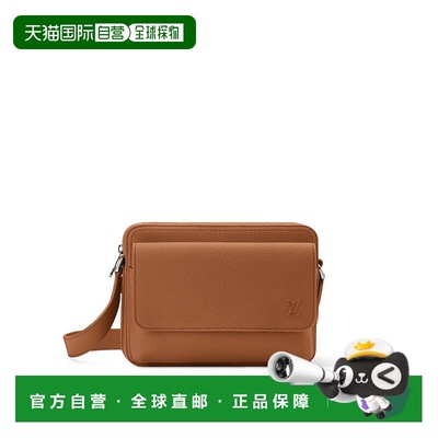 自营欧洲直邮LV路易威登 Boarding系列男士棕褐色小牛皮拉链开合