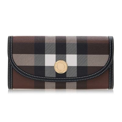 [BURBERRY] 8062299 LS HALTON GC9 A8900 格子 皮革 长款钱包