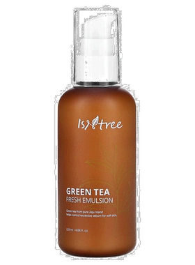 香港直邮Isntree绿茶新鲜乳液柔软细腻滋润按压泵头120ml积正品