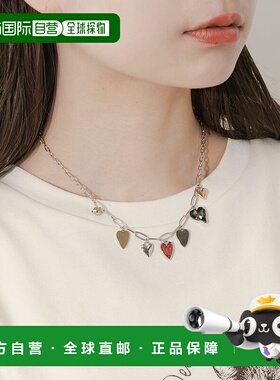 1h可退 日本直邮SMELLY 女士多彩心形吊坠项链 SMA62PF006