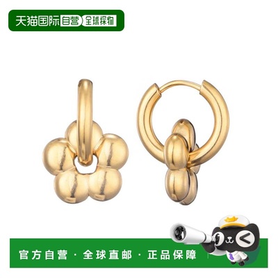 自营adorniaTarnish Resistant 18k Gold Plated Flower Huggie H