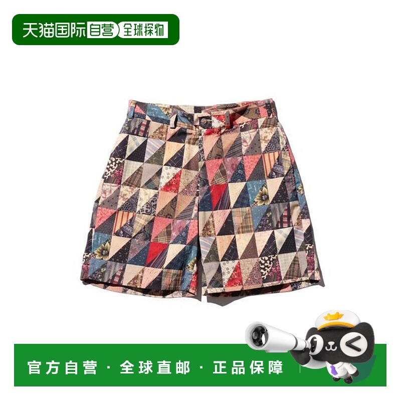 1h可退 日本直邮BEAMS PLUS 素面前片短裤 涤纶多比拼接印花