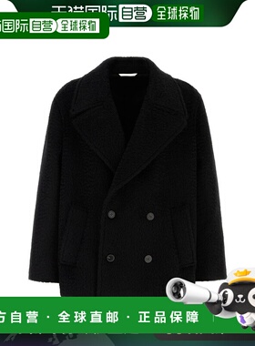 香港直邮VALENTINO 男士外套 VCJM39AH40NO AW2024 黑色 双排扣大