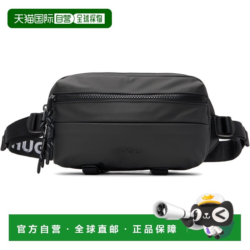 1h可退 香港直邮boss 雨果 男士 黑色 Bonded-Logo 腰包 50558539,箱包皮具/热销女包/男包,男士包袋,淘宝优惠券,粉丝福利购,淘宝优惠卷