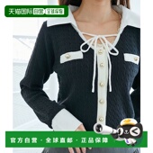 双色拼接 1h可退 针织上 女装 简约翻领 日本直邮MAJESTIC LEGON