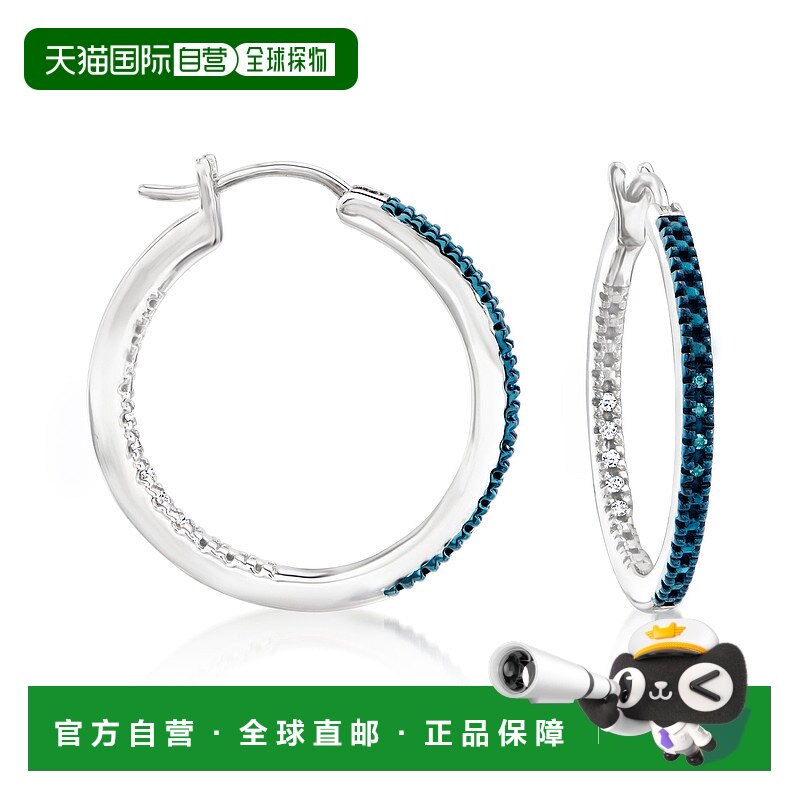 ��ɫ�� One Size ��Ӫ 925 ���� Ross-Simons ��ɫ����ɫ��ʯ����Ȧ���� - ��ɫ ��