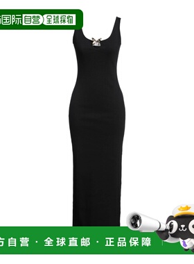 1h可退 香港直邮Blumarine 蓝色情人 女士 长款连衣裙 black黑色