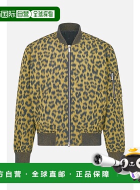 香港直邮DIOR 迪奥 男士 高科技塔夫绸豹纹短夹克 943C439M564