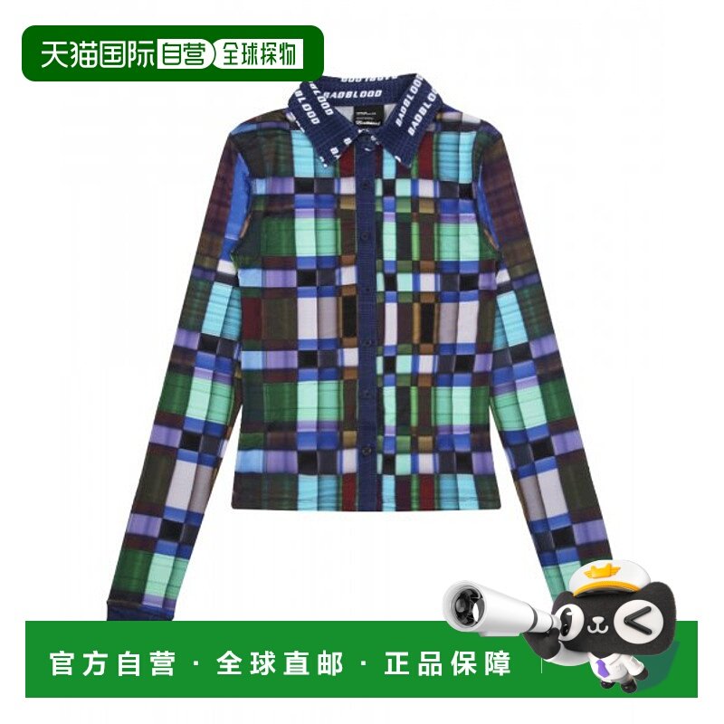 韩国直邮BADBLOOD 女士女衬衫w-sht22-001 Jersey Shirt - Glass Bl
