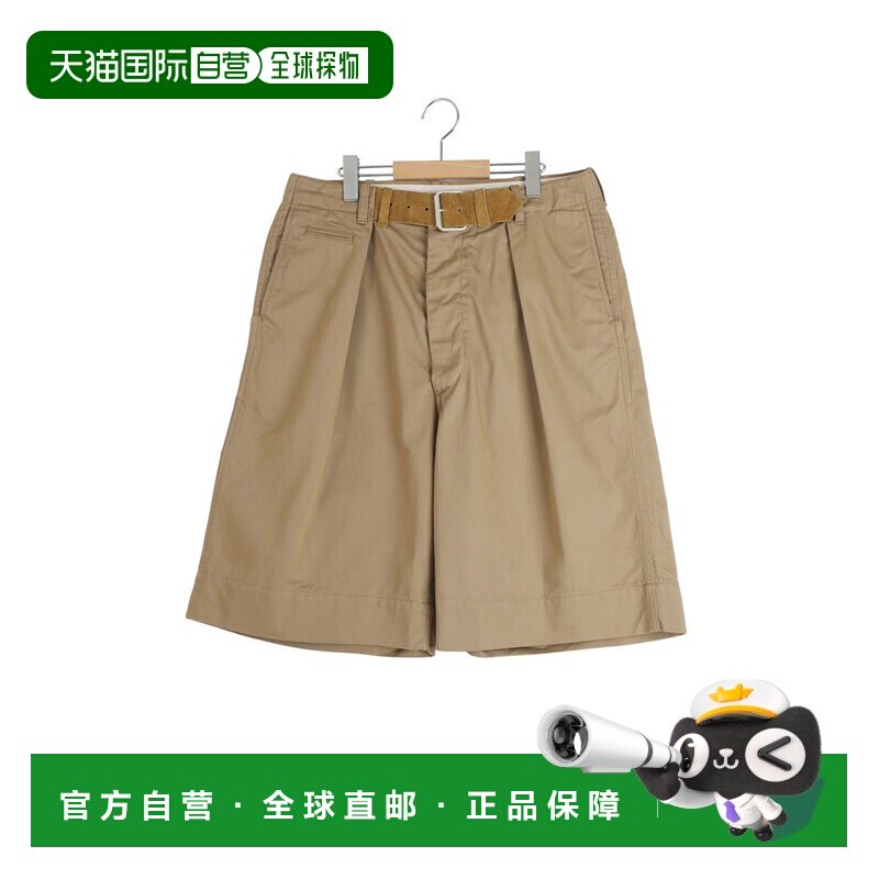 日本直邮NICENESS METHOD 男士 全棉短裤 小牛皮腰带 NN2303T17 - 实物图