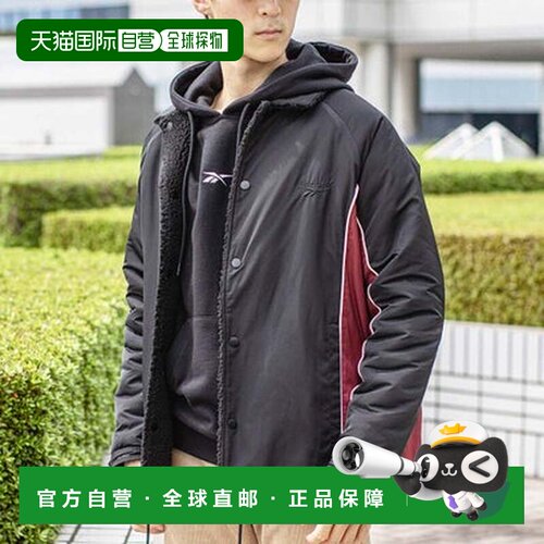 日本直邮Reebok 可逆蟒纹夹克 REBOOT 90年代（蓝色/蓝色）抓绒