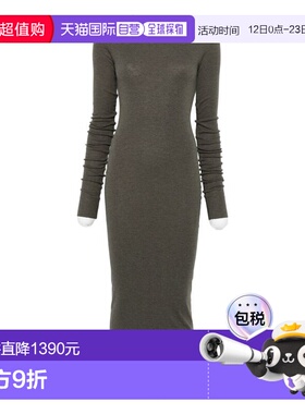 1h可退 香港直邮rick owens 瑞克 欧文斯 女士 绿色连衣裙 RP02E4