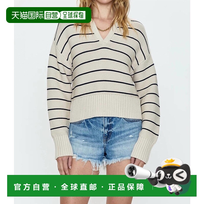 自营 pistolaArlo Pollo Sweater In Dove 海军条纹 美国奥莱直发