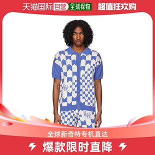 白色提花 蓝色 男士 Polo 香港直邮潮奢 衫 Rhude