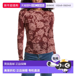 自营Avec Les Filles Printed Blouse - Red 上衣美国直发奥莱