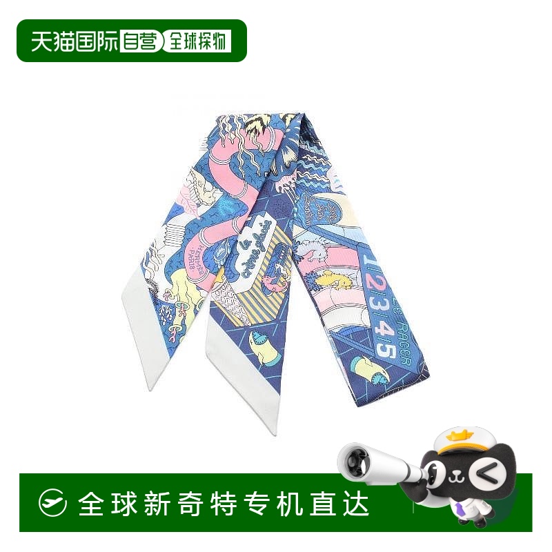 1h可退 日本直邮中古Hermes爱马仕女A级95新Twilly小丝巾丝绸围巾
