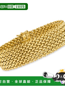 自营 Ross-Simons 意大利 14kt 黄金宽 Riso 链式手链 - 8 英寸