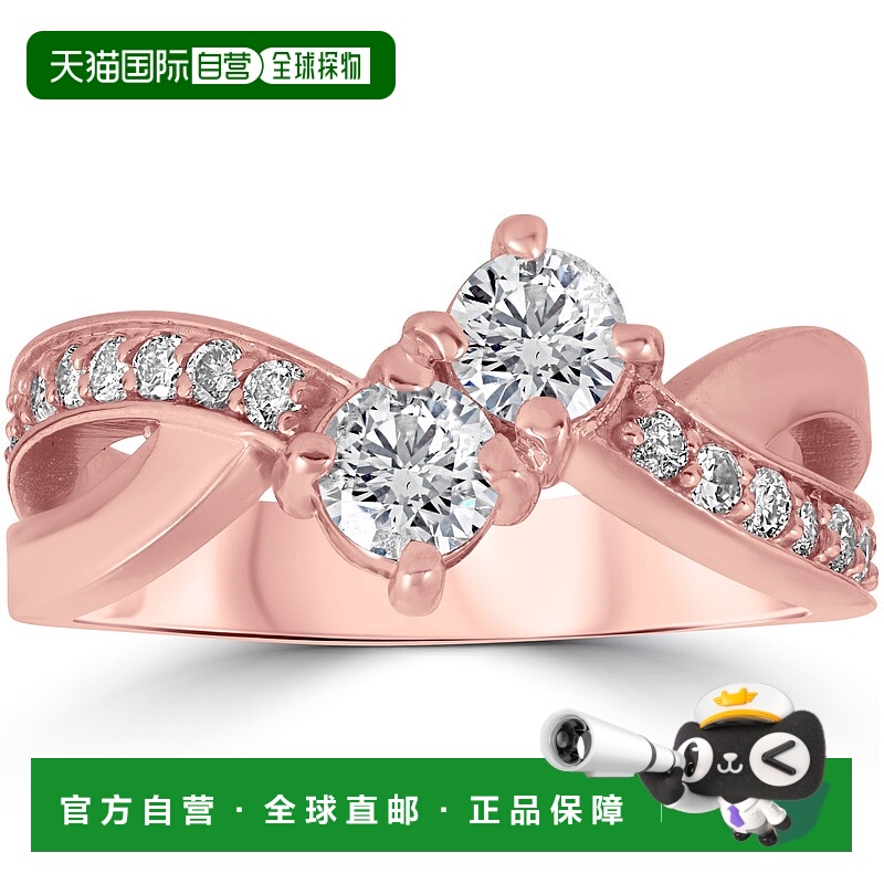 自营 pompeii3POMPEII 1 cttw Forever Us 2 石钻石订婚交叉戒指