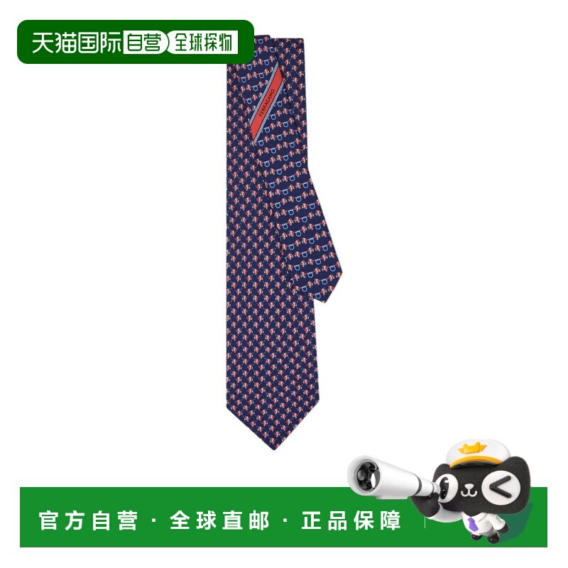 香港直邮奢淘 Salvatore Ferragamo 迷你鱼纹领带 男 351442