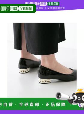 【日本直邮】Menue menue 后跟 Conscious 珍珠图案尖头高跟鞋（2