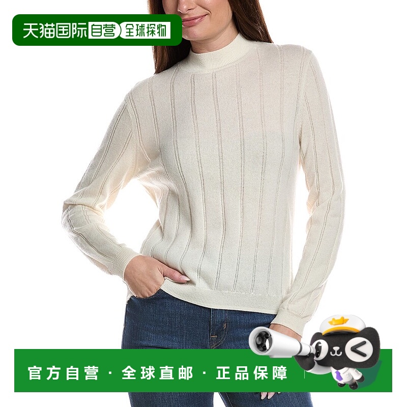 自营Bruno Magli Wide Rib Wool & Cashmere-Blend Sweater - whi