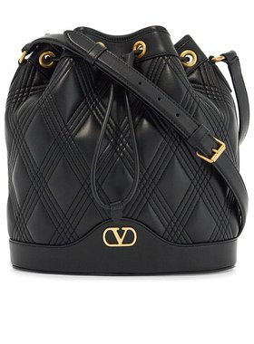 VALENTINO 女士斜挎包 WB0R01MIC0NO SS2025 黑色 抽绳单肩包