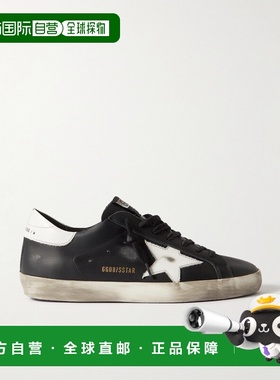 1h可退 香港直邮潮奢 GOLDEN GOOSE 男士 黑色 Super-Star 运动鞋
