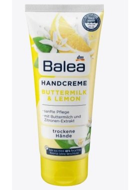 自营｜Balea芭乐雅酪乳柠檬护手霜100ml白色保湿滋润补水润滑橄榄