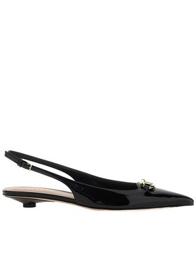 VALENTINO 女士凉鞋 WS0IY1LHS0NO AW2024 黑色 尖头平底凉鞋