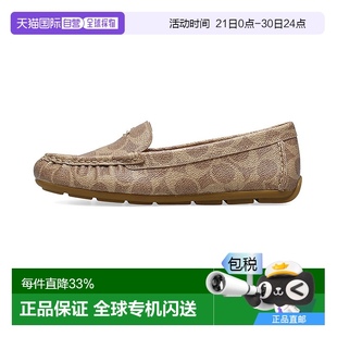 一脚蹬懒人鞋 香港直邮Coach蔻驰 豆豆鞋 女士牛皮乐福鞋 C074 专柜款