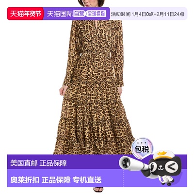 自营T Tahari Print Maxi Dress - tan 美国奥莱直发
