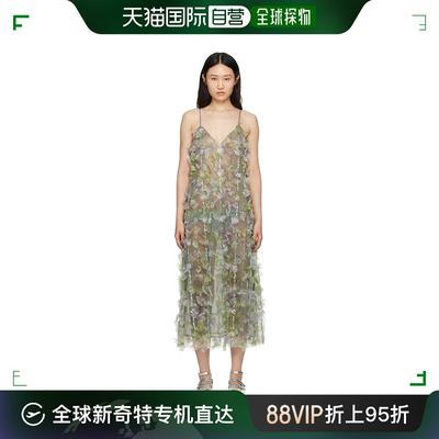 香港直邮潮奢 Anna Sui 安娜苏 女士绿色 Floral 连衣裙