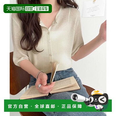 日本直邮Classical Elf 成熟大人的随性气质 透视罗纹针织短袖开