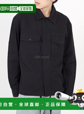 韩国直邮Margaret Howell MHL 抽绳夹克 黑色 男士 2024年春季 MH