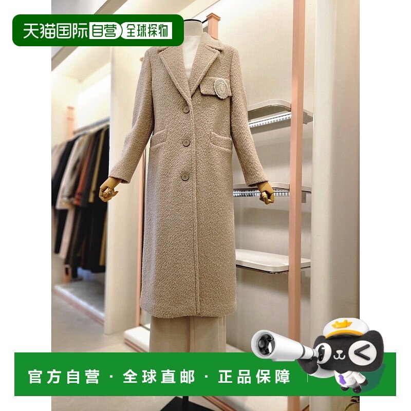 韩国直邮[ITMICHAA] 女款 扣环细节 饰章细节 大衣外衣(ITNCWHC61