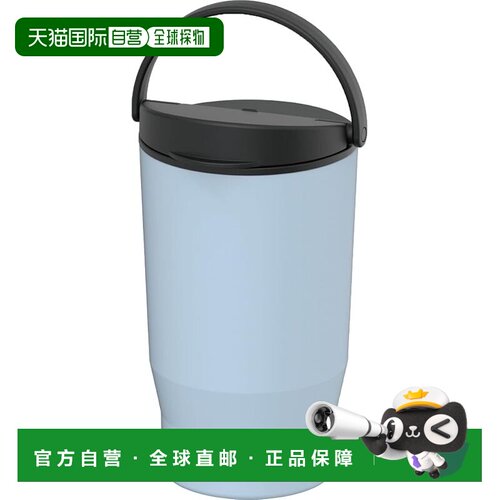 【日本直邮】ASVEL 陶瓷真空保温水壶/杯 350ml 浅蓝