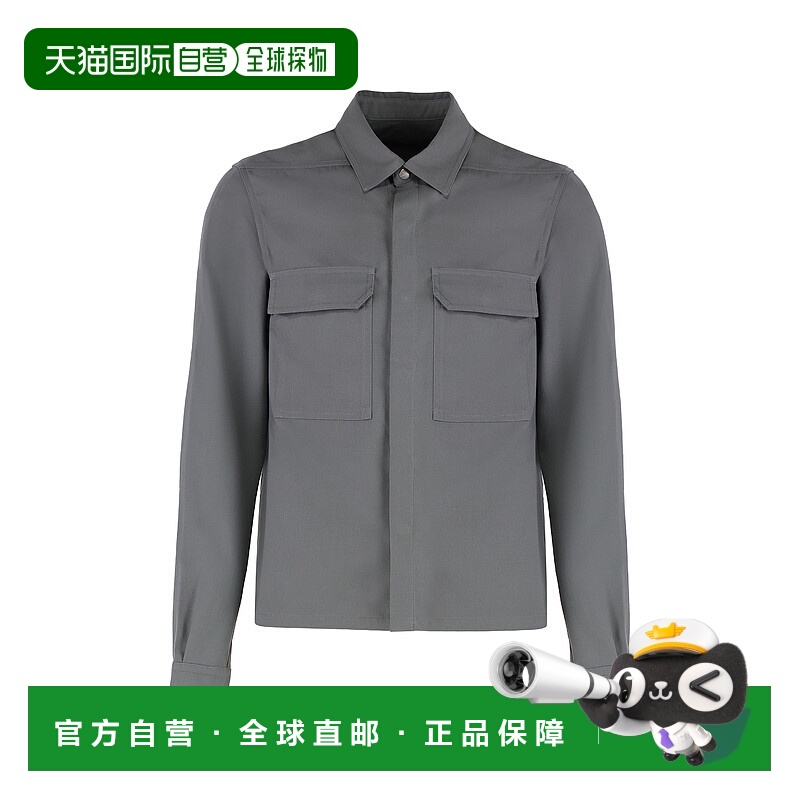 香港直邮潮奢 rick owens 瑞克 欧文斯 男士 Cropped 长袖衬衫 RL