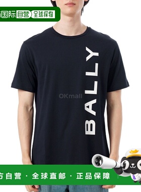 韩国直邮BALLY 2024春夏新款有机棉前logo印花休闲T恤 MJE05CCO01