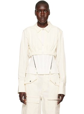 潮奢 Dion Lee 女士 灰白色 Safety Slide 衬衫 A5143R23