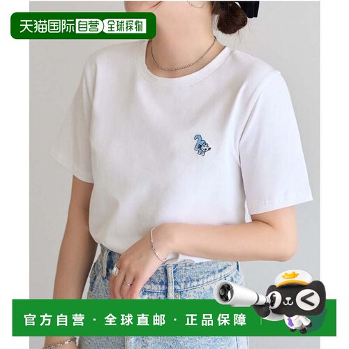 日本直邮KOBE LETTUCE 11只猫联名刺绣T恤C款C7848米白色