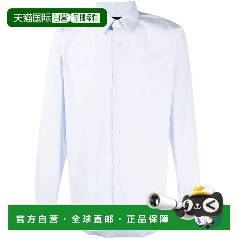1h可退 香港直邮THEORY 男士衬衫 A0674535YJY AW2024 蓝色 长袖图片