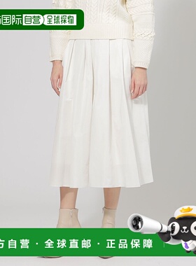 1h可退 日本直邮EPOCA 女士绸缎高腰百褶裙 M5S06425__半身裙