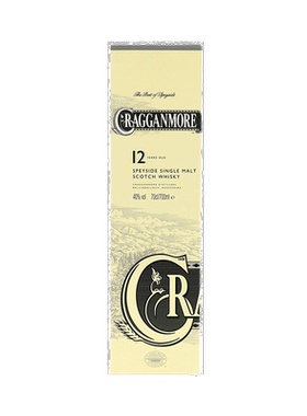 欧洲直邮cragganmore克拉格摩尔威士忌12年40%vol700ml英国礼盒装