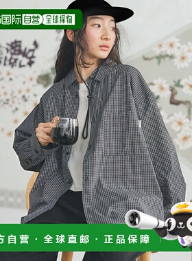 1h可退 日本直邮Unblend 男女同款宽松格纹衬衫 LDsh1397